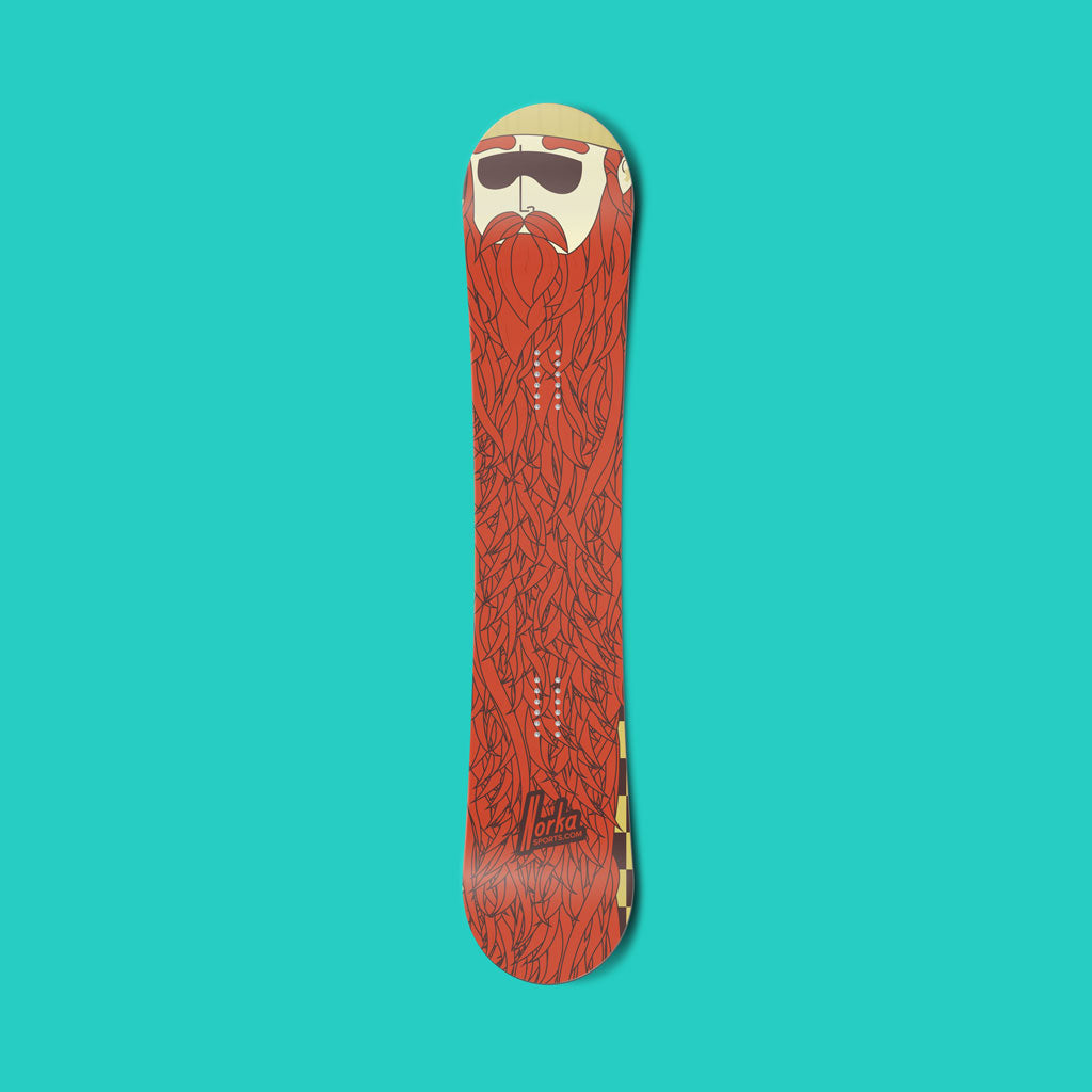 Beardman vinyl snowboard wrap - Norka Sports