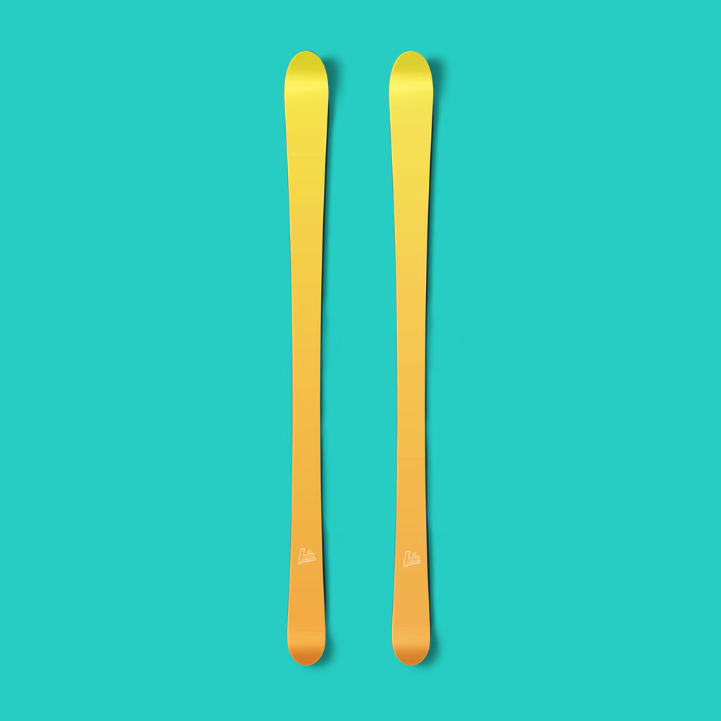 Yellow Gradient vinyl ski wrap - Norka Sports