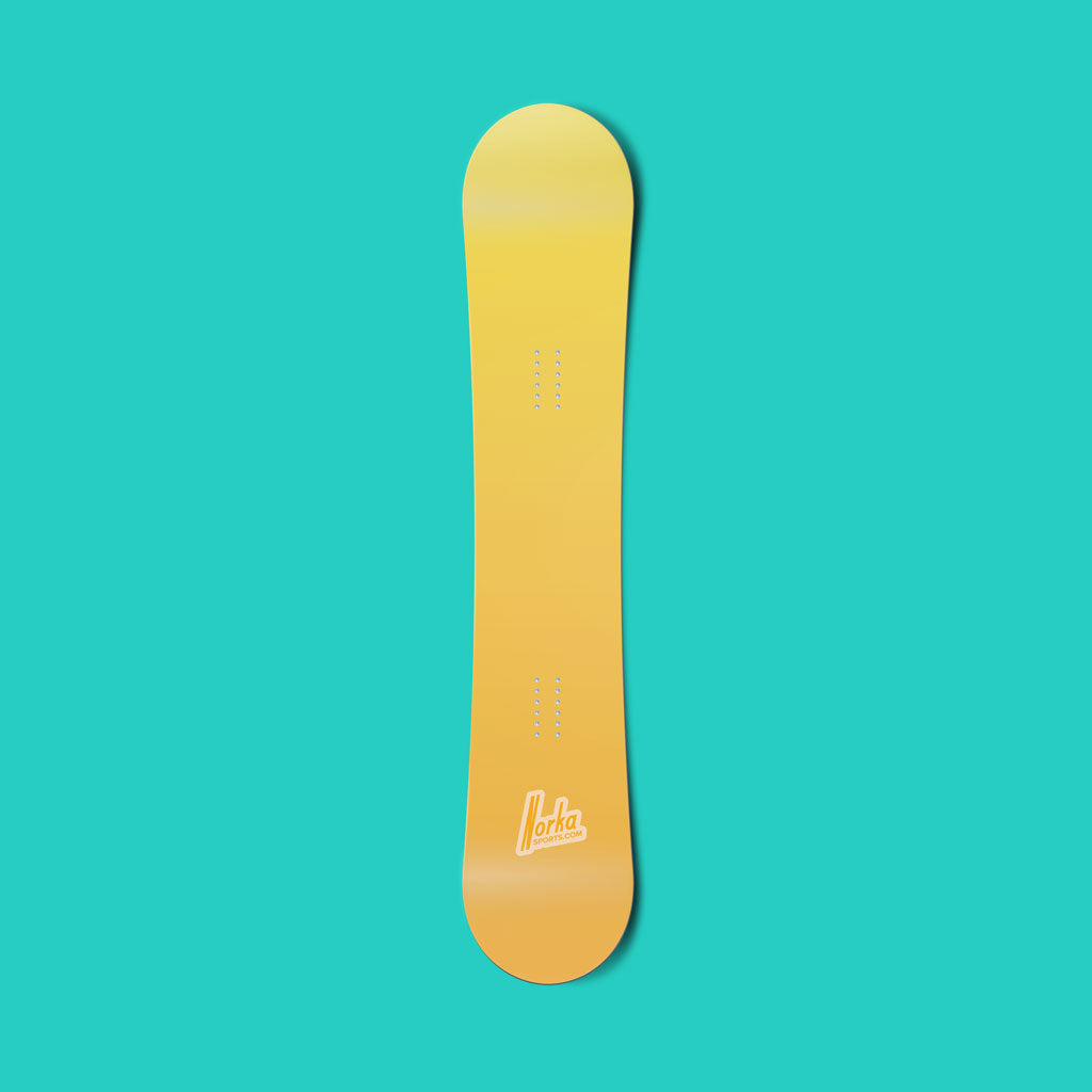 Yellow gradient vinyl snowboard wrap - Norka Sports