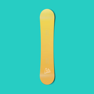 Yellow gradient vinyl snowboard wrap - Norka Sports